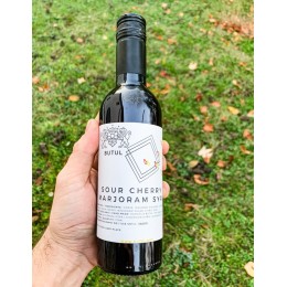 Cherry syrup with marjoram